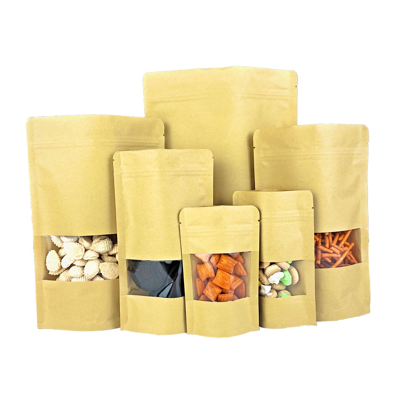 Kraft Paper Bag with Transparent Window (POZ-TR)