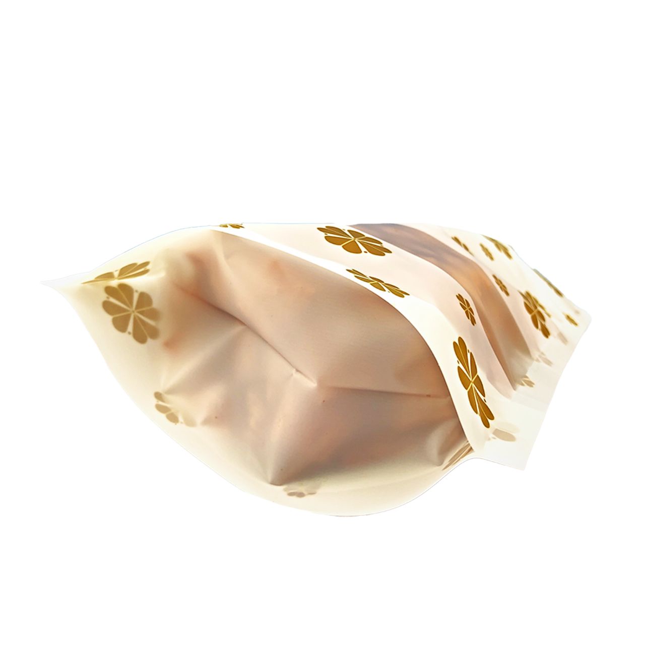 Matt Transparent Black/White Flower Stand Pouch Bag (MOZ-BG/WG)
