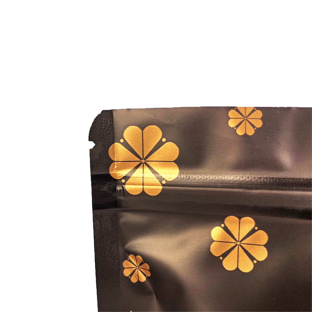 Matt Transparent Black/White Flower Stand Pouch Bag (MOZ-BG/WG)